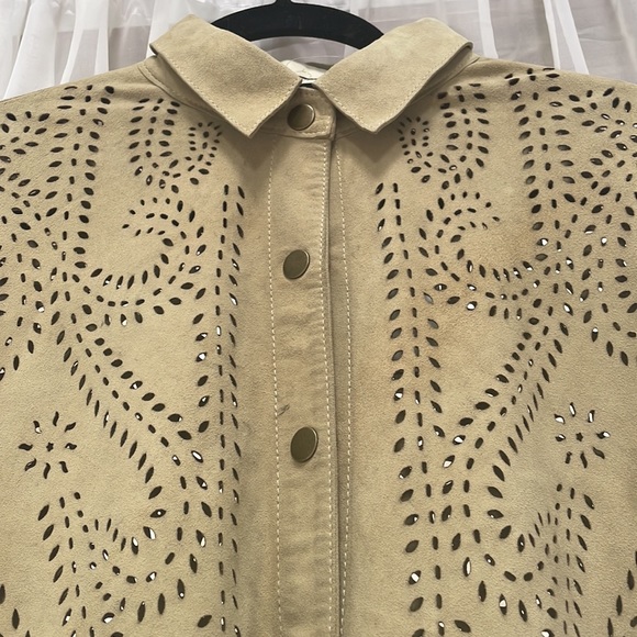 Free People Arabesane Suede Shirt Medium $795.00 By Mes Demoiselles - Picture 7 of 12